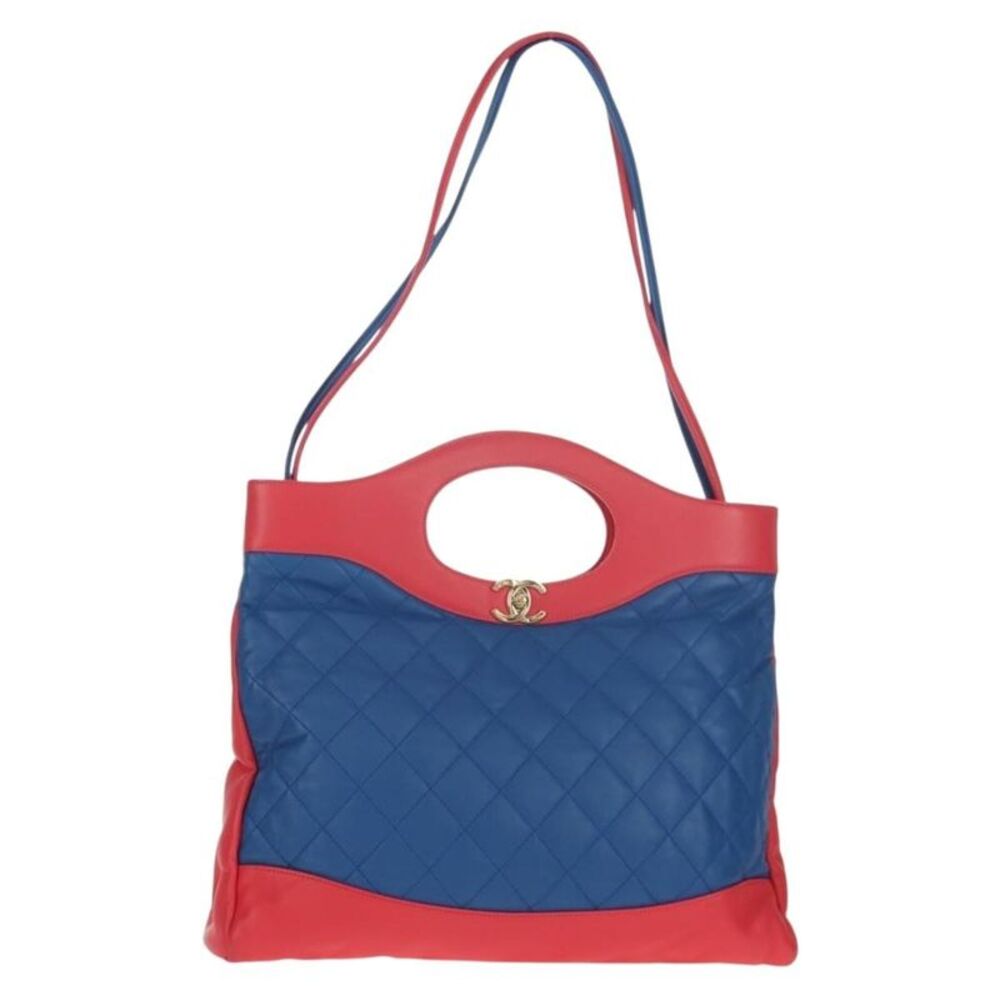 Chanel 31 Shopping Quilted Lambskin Blue Leather Shoulder Bag Bag